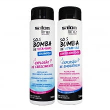 BOMBA DE CRESCIMENTO SALON LINE – KIT SHAMPOO + CONDICIONADOR – SALON LINE BOMBA DE CRESCIMENTO SALON LINE – KIT SHAMPOO + CONDICIONADOR – SALON LINE